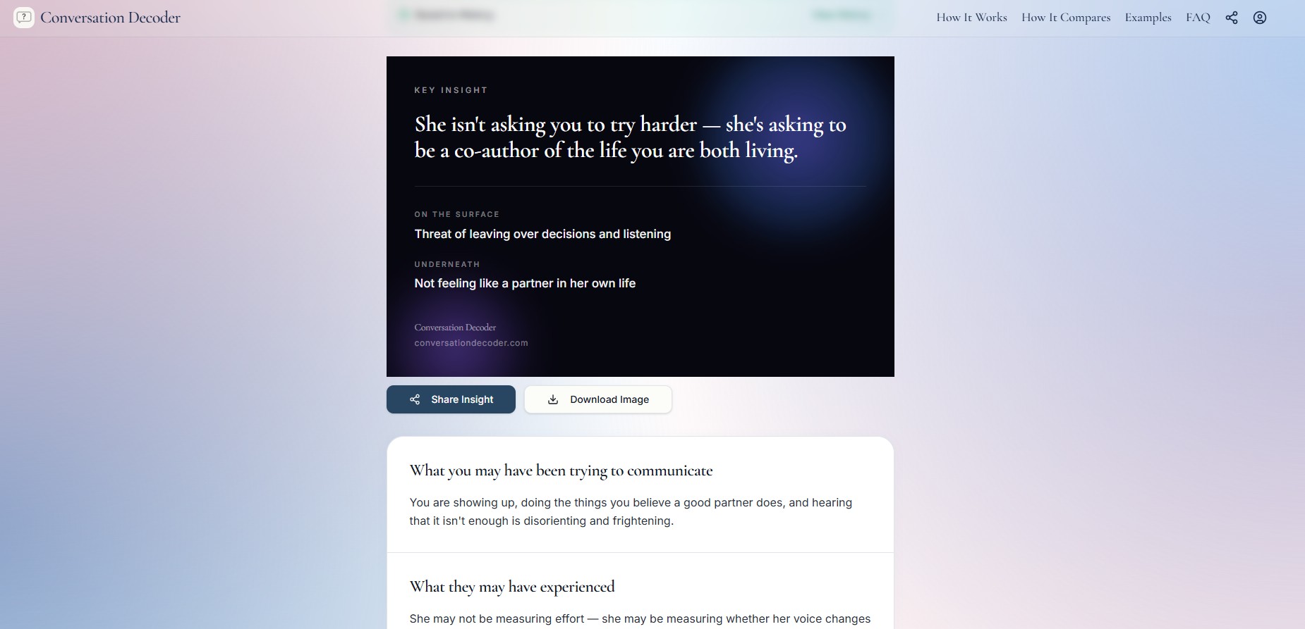 Conversation Decoder screenshot 2