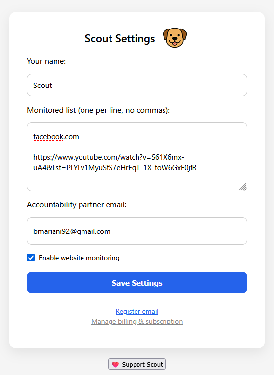 Scout - Online Accountability screenshot 1